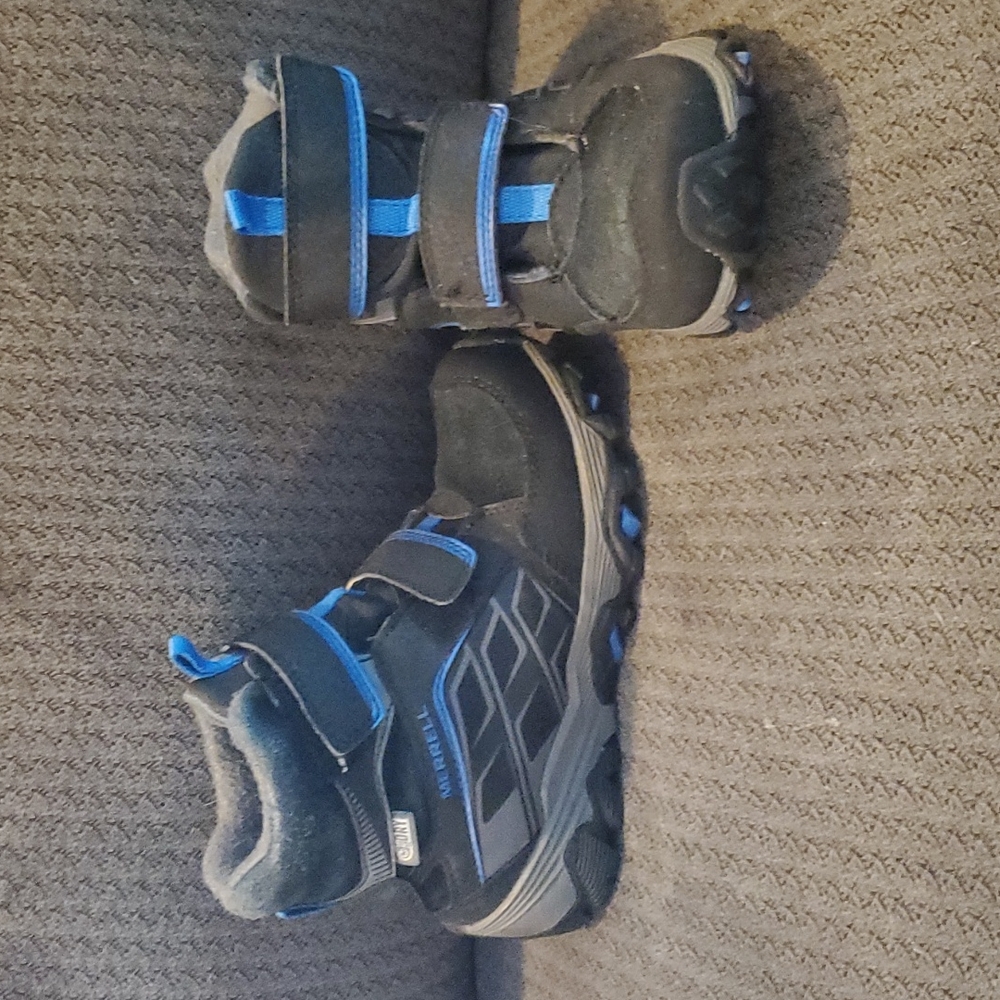 Merrell black and blue hiking/snow boots